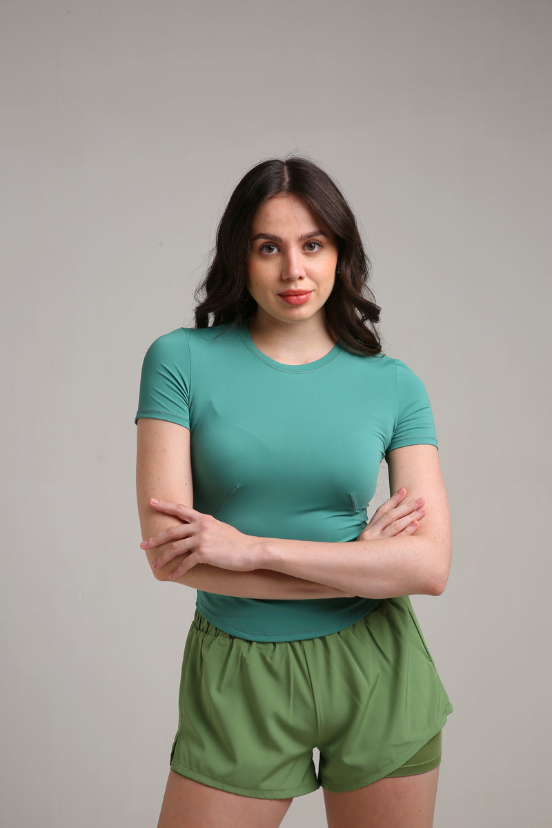 Sage Sculpt Tee | Women's Quick-Dry Gym T-Shirt