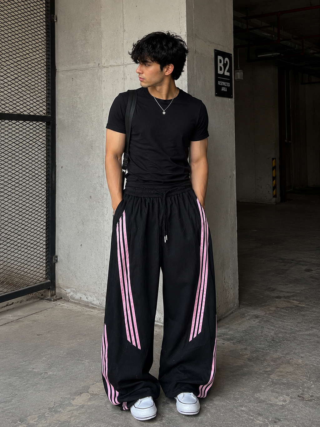 Pinkline Stripe Track Pants