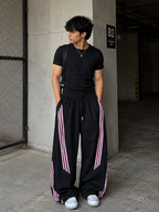 Pinkline Stripe Track Pants