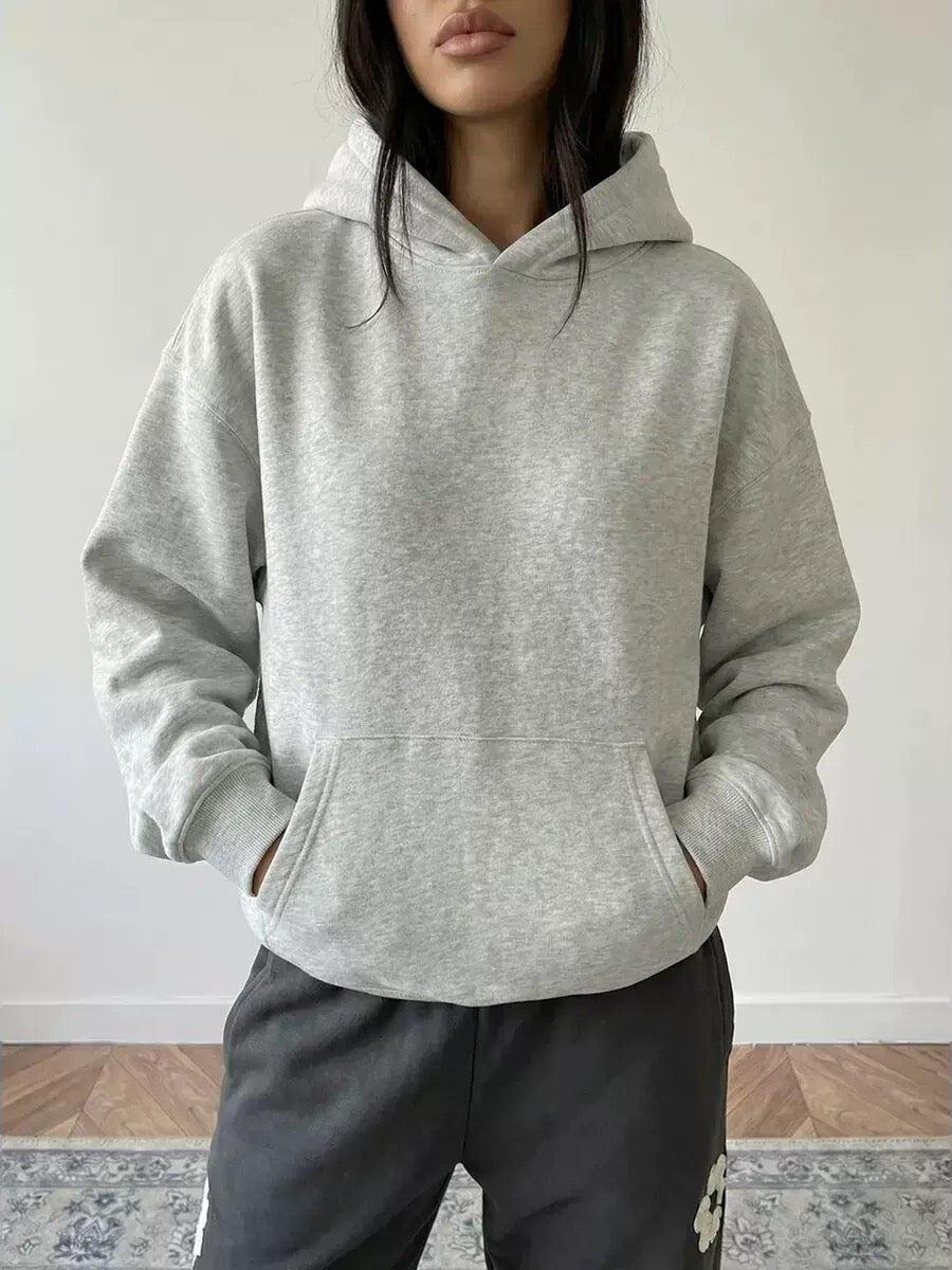Sequin Angel Hoodie | Grey